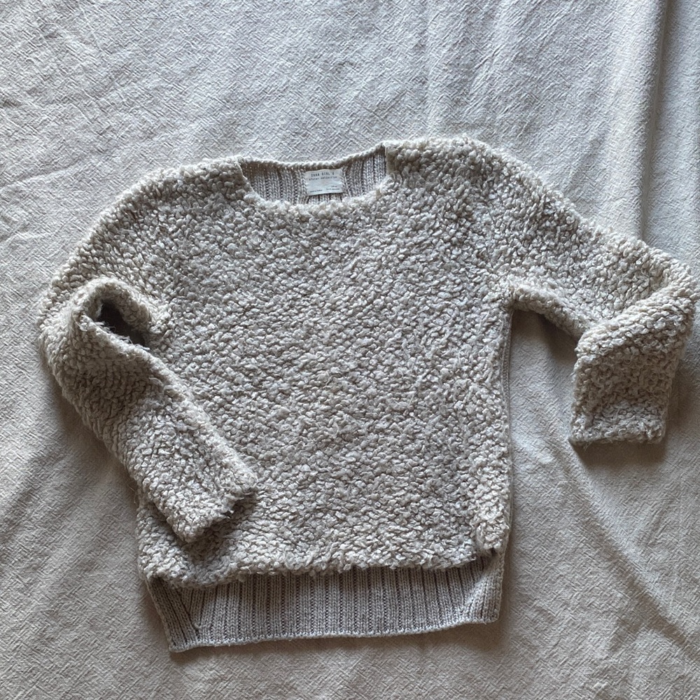 Cozy Cream Bouclé Knit Sweater - Women's